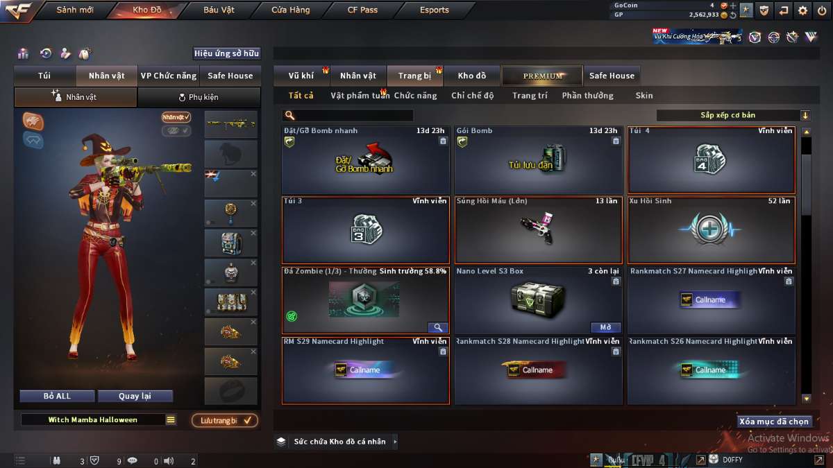 shop acc cf uy tin gia re